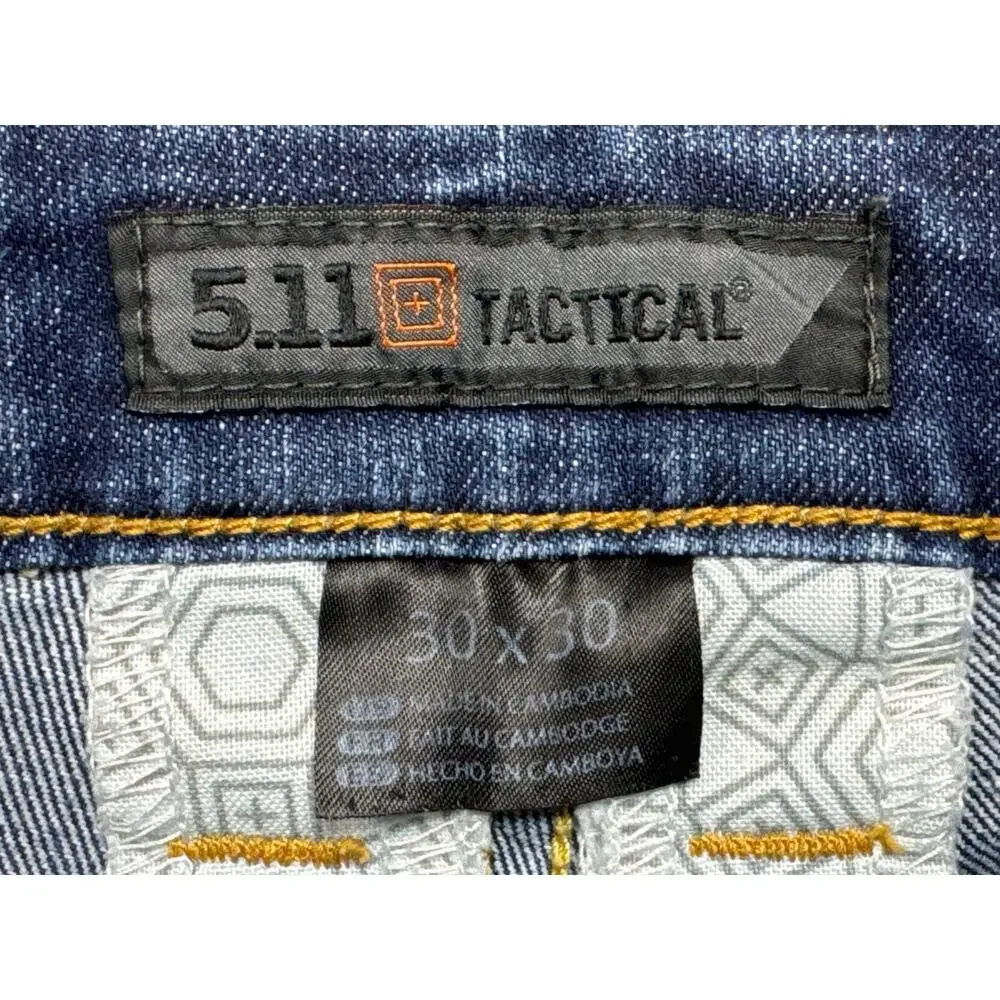 5.11 Tactical Men's Straight Leg Blue Denim Jeans - Size 30x30 (30x28) - Picture 4 of 5